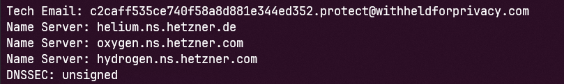 Whois updated